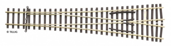 Tillig 83380 - TT - 1x Außenbogenweiche - ABW 15° (2 x 7,5 °) symmetrisch