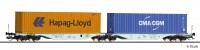 Tillig 18063 - TT - Containertragwagen Sggmrss 578.0 der ÖBB, beladen mit zwei 40‘-Containern, Ep.VI