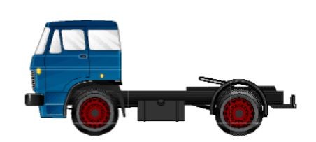 Gabor 13341502 - TT - LIAZ 100 Sattelzugmaschine blau / schwarz
