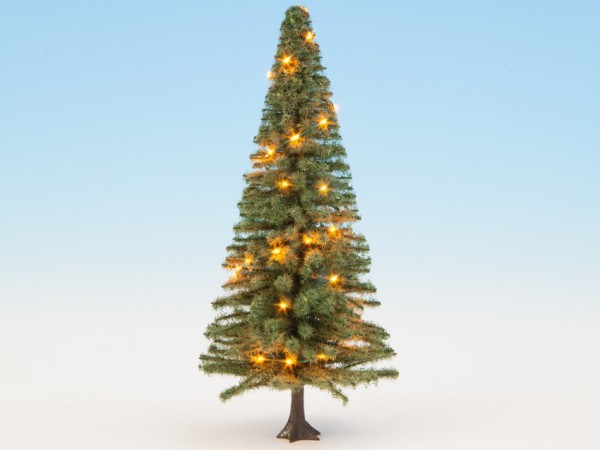Noch 22131 - Beleuchteter Weihnachtsbaum, grün, mit 30 LEDs, 12 cm hoch