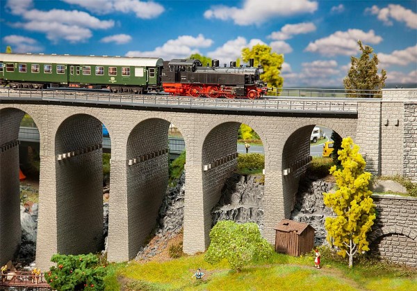 Faller 120465 - H0 - Viadukt-Set, 2-gleisig, Ep. II, 473 x 169 x 262 mm