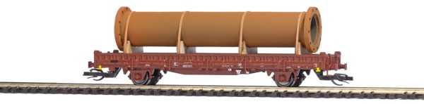 Busch 31512 - TT - Flachwagen mit Flanschrohr Ks [3300]