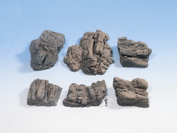 Noch 58452 - 6x Felsstücke "Sandstein"