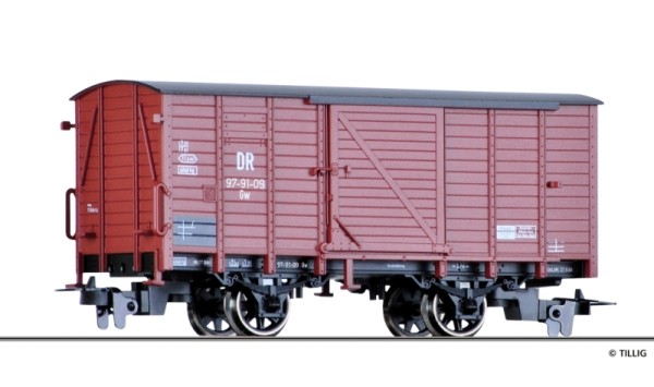 Tillig 05905 - H0e - Gedeckter Güterwagen Gw der DR, Ep. III