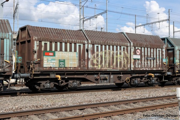 Piko 28304 - H0 - 2er Set Teleskophaubenwagen CH-SBB C mit Y25-Drehgestellen VI