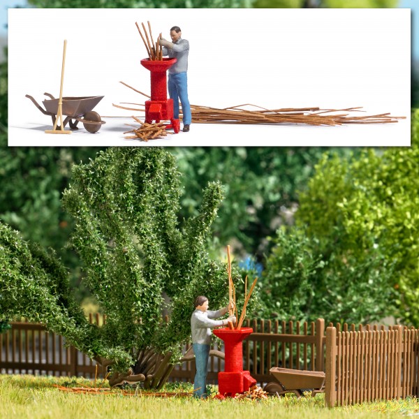 Busch 7970 - H0 - Action-Set: Gartenhäcksler