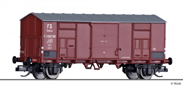Tillig 14887 - TT - Gedeckter Güterwagen F der FS, Ep. III
