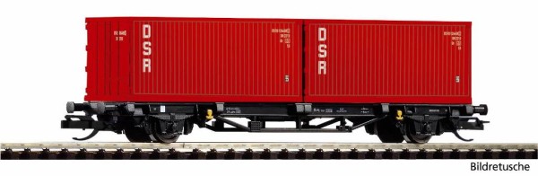 Piko 47727 - TT - Containertragwagen 2X20' DSR DR IV