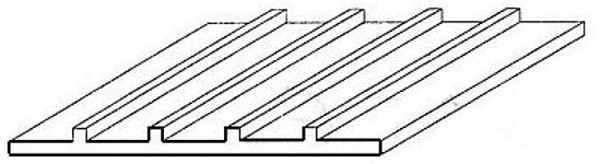 Evergreen 514544 - 1x Strukturplatte, 300 x 600 x 1,0 mm, Raster 3,2 mm