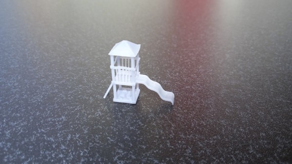 ME3D-SP-TT-07 - Resin Druck - ABS - Spielplatz "Spielhaus m. Rutsche"
