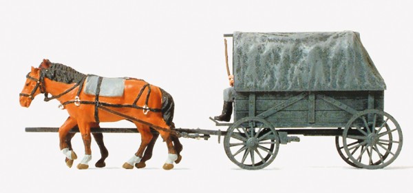 Preiser 16588 - H0 - Ersatzfeldwagen Erfa bespannt
