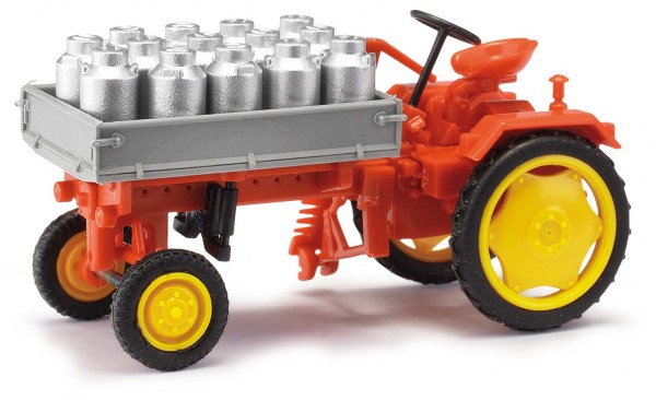 Busch 210005001 - H0 - Mehlhose Traktor RS09 Pritsche mit Milchkannen