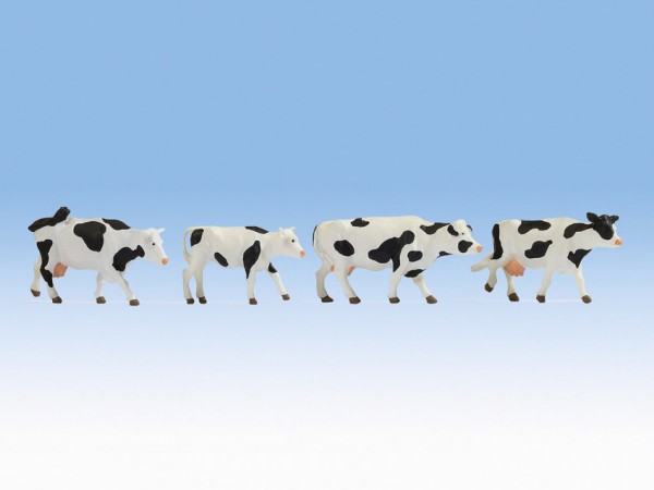 Noch 17900 - 0 - 4x Kühe, schwarz-weiß
