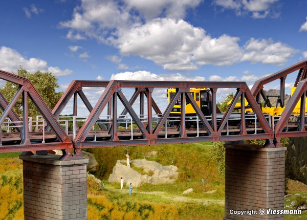 Kibri 39701 - H0 - Stahl-Vorflutbrücke, eingleisig, L 27,5 x B 8 x H 7,7 cm