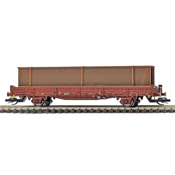 Busch 31520 - TT - Flachwagen mit Rungen Ks [3300] und Stahlträger