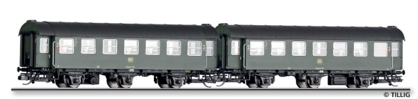 Tillig 01061 - TT - Reisezugwagen-Paar der DB, bestehend aus zwei 2. Klasse Reisezugwagen, Ep. IV