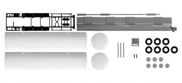 Herpa 084437 - TT - TS 2x Tankauflieger weiß