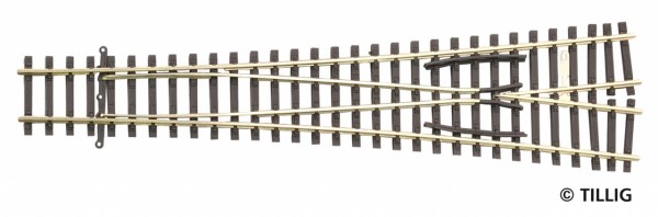 Tillig 83382 - TT - 1x Außenbogenweiche - ABW 12° (2 x 6°) symmetrisch
