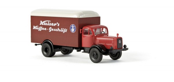 Brekina 44120 - H0 - MB L 4500 "Kaiser´s Kaffee" (Sonder- Kleinserie mit Stabholzaufbau )