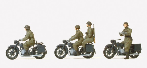 Preiser 16598 - H0 - Kradschützen aufgesessen BMW R 12