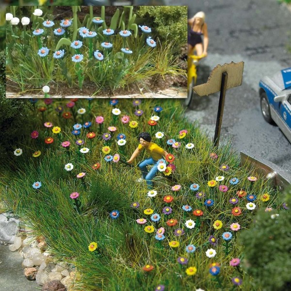 Busch 1229 - 0/H0 - 120x Sommerblumen