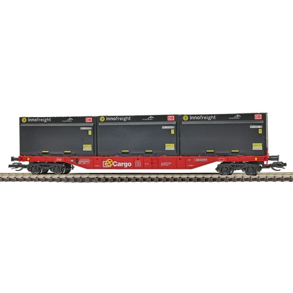 Busch 31100 - TT - Containerwagen Sgns 691 mit Holzschnitzel-Containern