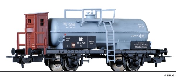 Tillig 77045 - H0 - Säurekesselwagen Zd der DR, vermietet an VEB Chemische Werke Buna, Ep. III