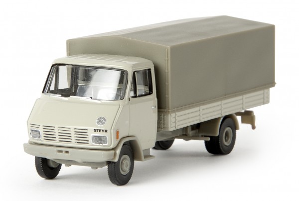 Brekina 37701 - H0 - Steyr 590 Pritsche/Plane, kieselgrau