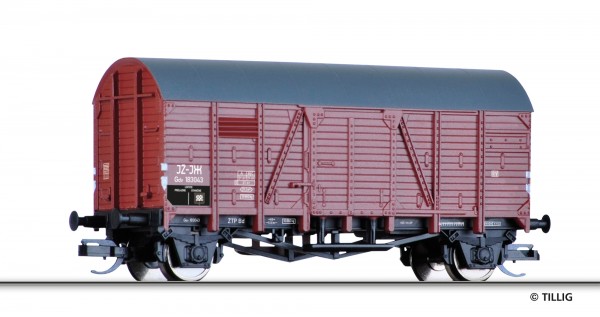 Tillig 95232 - TT - Gedeckter Güterwagen Gdvg der JZ, Ep. III