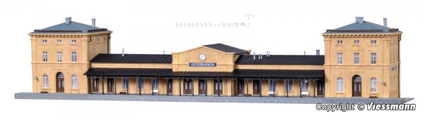 Kibri 37706 - N - Bahnhof Osterburken, L 55,0 x B 11,0 x H 11,5 cm