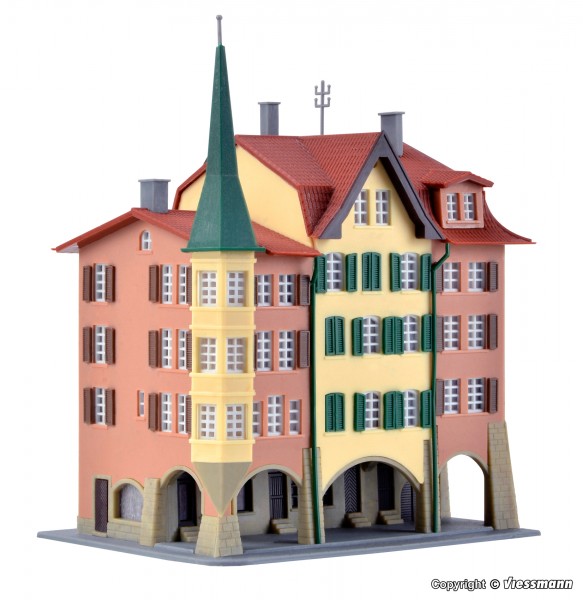 Kibri 36801 - Z - 3x Stadthäuser Biel, L 8 x B 6 x H 10 cm