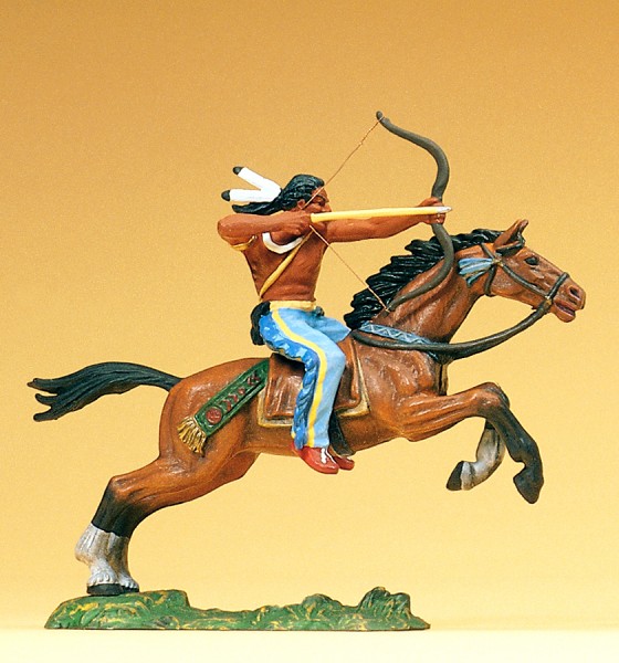 Preiser 54654 - 1:25 - Indianer reitend mit Bogen
