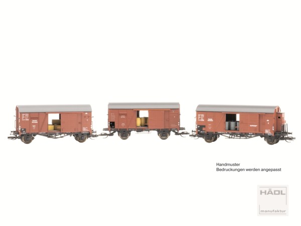 Hädl 115601 - TT - 3er-Set: Güterwagenset Stückgutverkehr, DRG, Ep.II - Sammlerset 6