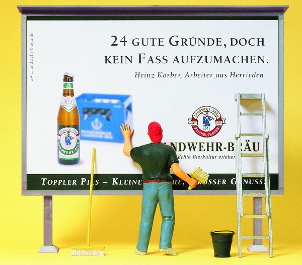 Preiser 45126 - G - Plakattafel, Plakatkleber und Zubehör