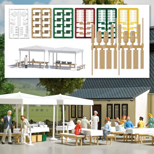 Busch 1830 - H0 - Catering-Set mit Koch